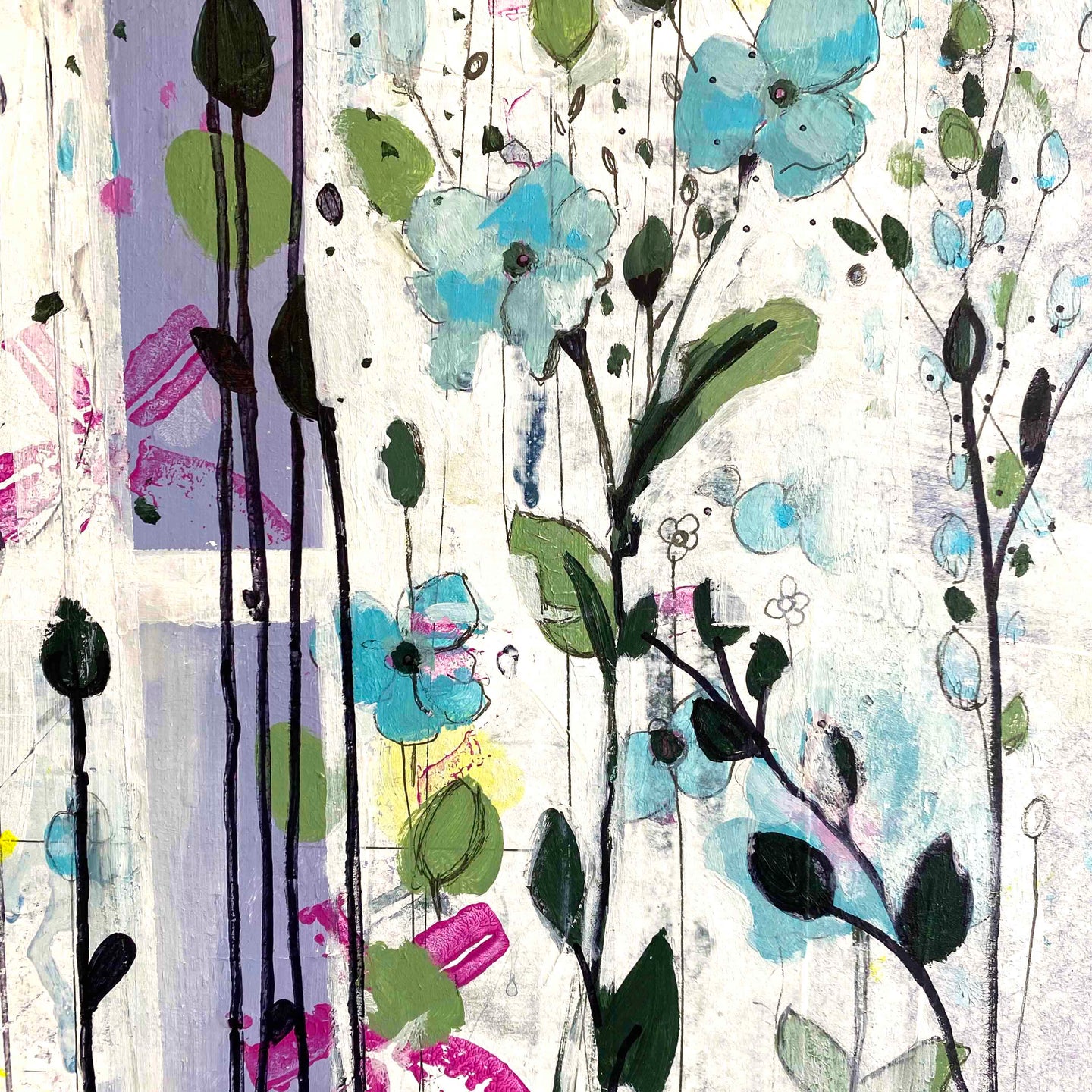 Tiny hidden blue flowers